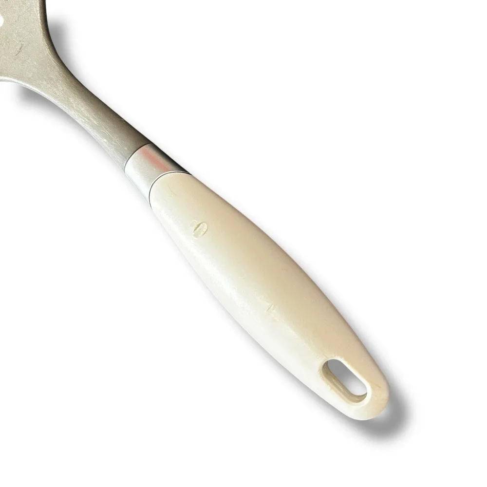 EKCO Slotted Spatula Turner Nylon Gray White‎ Handle 3 Slots 12.5 Inch